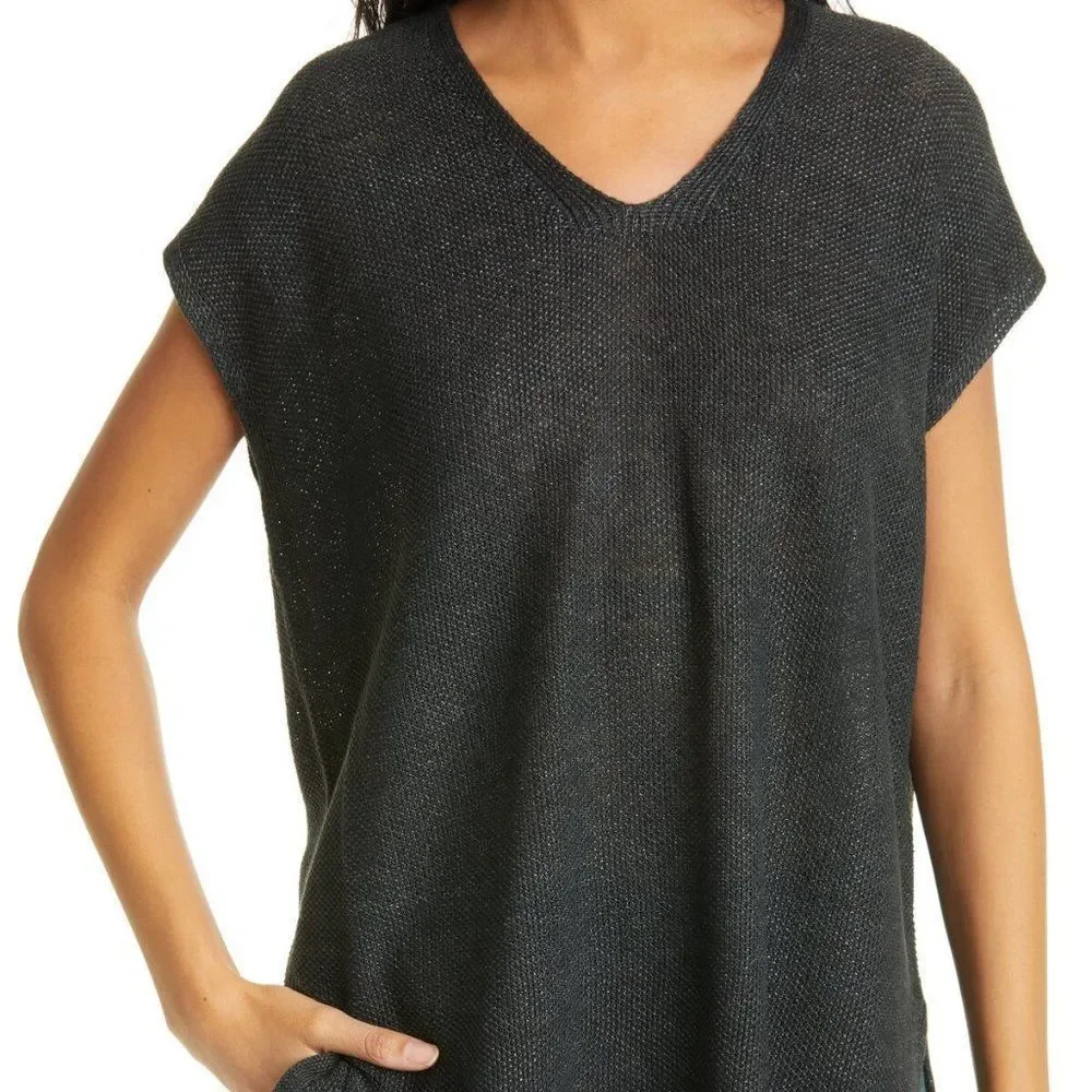 Eileen Fisher Organic Linen Tunic Sweater